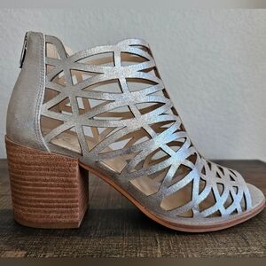 Vince Camuto Metallic Cutout Heeled Shoes